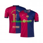 Camisolas de futebol FC Barcelona Lamine Yamal 19 Equipamento Principal 2024/25 Manga Curta